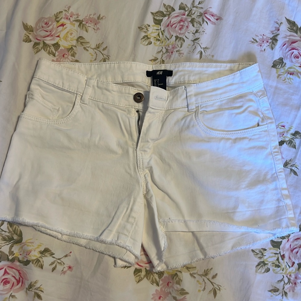 White summer short.